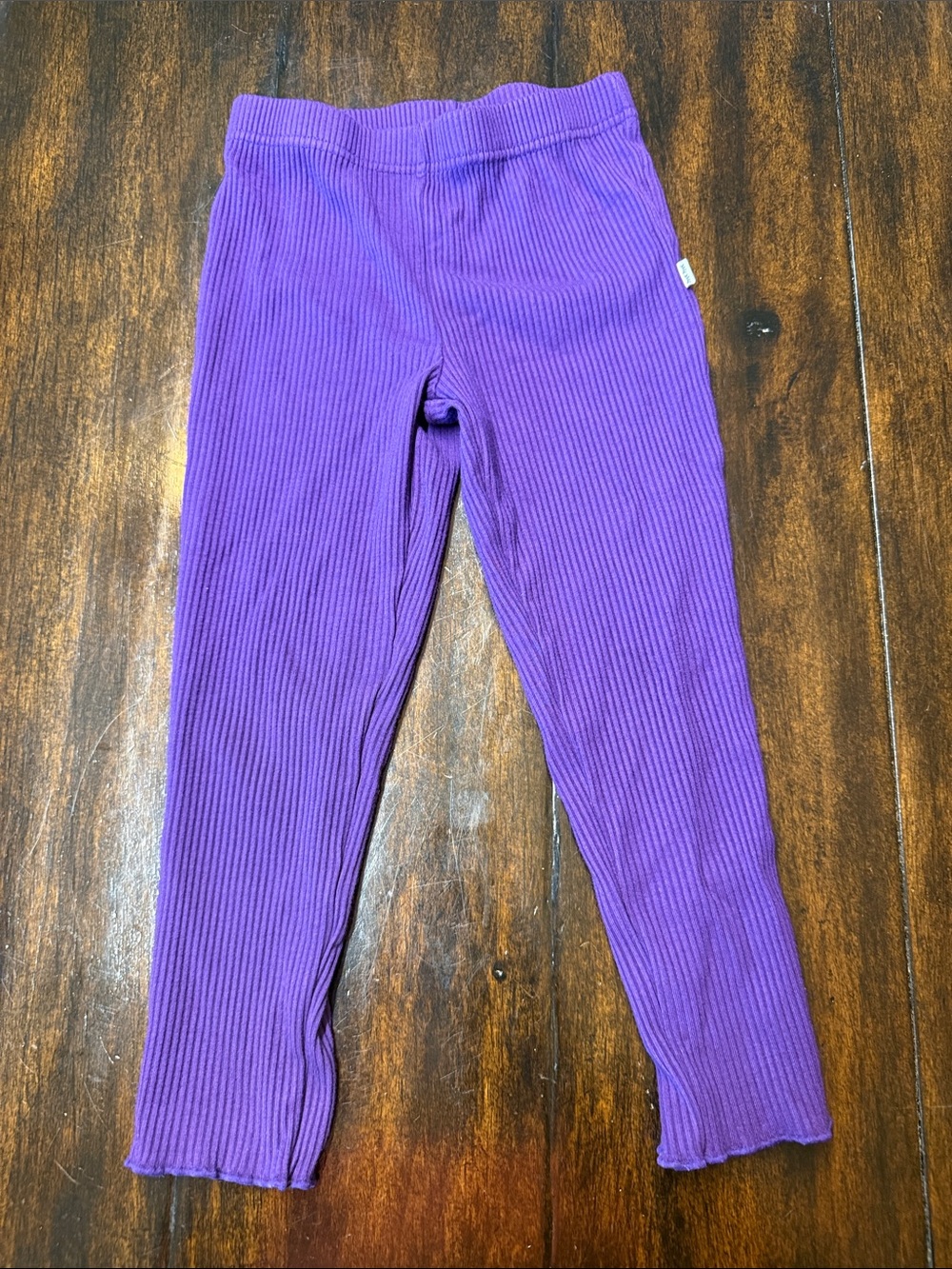 Little Sleepies Violet Ribbed Kids Leggings